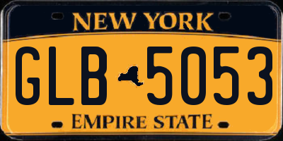 NY license plate GLB5053