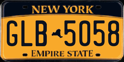 NY license plate GLB5058