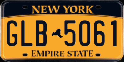 NY license plate GLB5061
