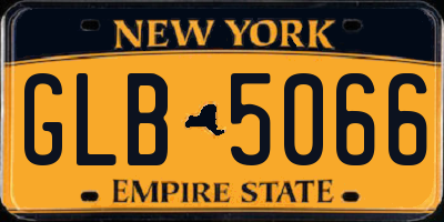 NY license plate GLB5066