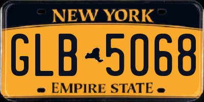 NY license plate GLB5068