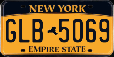 NY license plate GLB5069