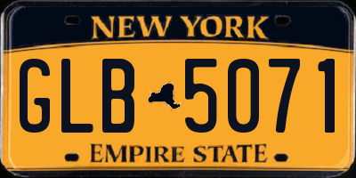 NY license plate GLB5071