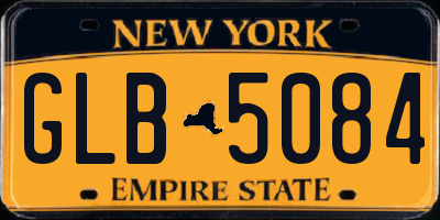 NY license plate GLB5084