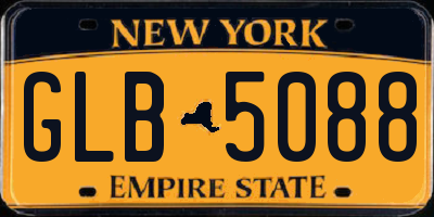NY license plate GLB5088