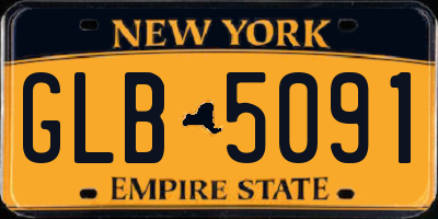 NY license plate GLB5091