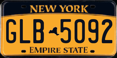 NY license plate GLB5092