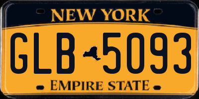 NY license plate GLB5093