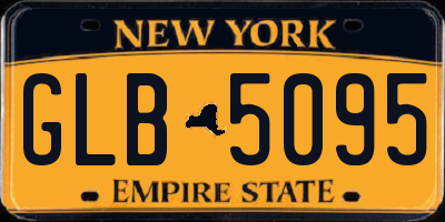NY license plate GLB5095