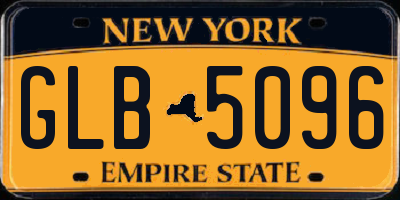 NY license plate GLB5096
