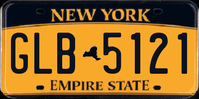 NY license plate GLB5121