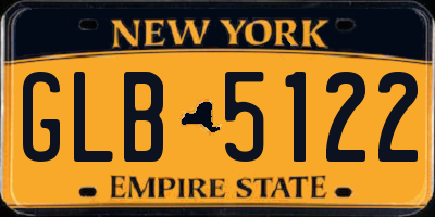 NY license plate GLB5122