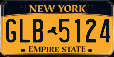 NY license plate GLB5124