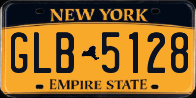 NY license plate GLB5128