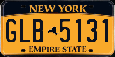 NY license plate GLB5131