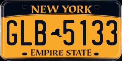 NY license plate GLB5133