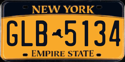 NY license plate GLB5134