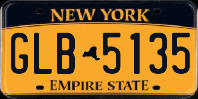 NY license plate GLB5135