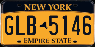 NY license plate GLB5146