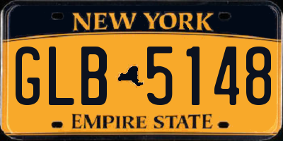 NY license plate GLB5148