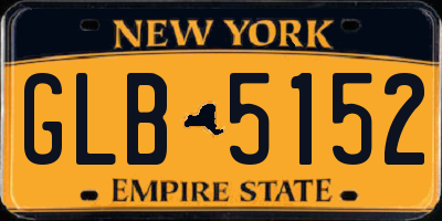 NY license plate GLB5152