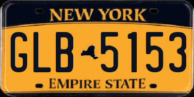NY license plate GLB5153