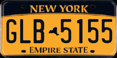 NY license plate GLB5155