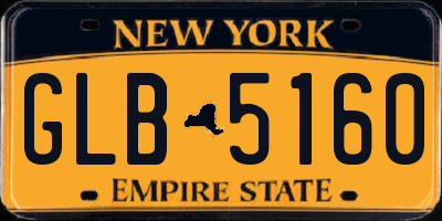 NY license plate GLB5160