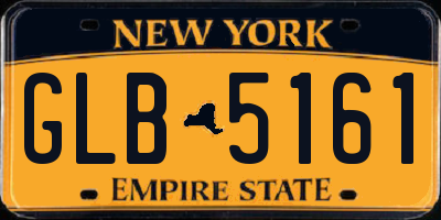 NY license plate GLB5161