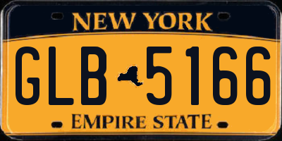 NY license plate GLB5166