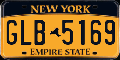 NY license plate GLB5169