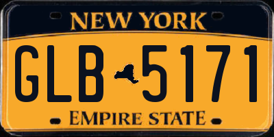 NY license plate GLB5171