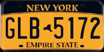 NY license plate GLB5172