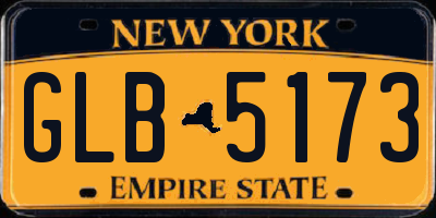 NY license plate GLB5173