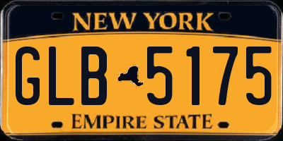 NY license plate GLB5175