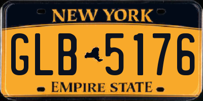 NY license plate GLB5176