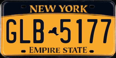 NY license plate GLB5177
