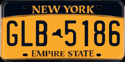 NY license plate GLB5186