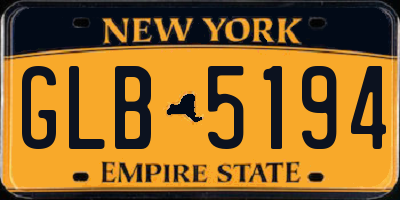NY license plate GLB5194