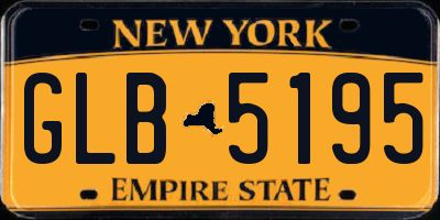 NY license plate GLB5195