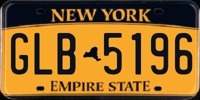 NY license plate GLB5196