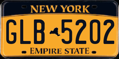 NY license plate GLB5202
