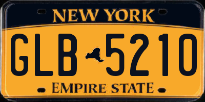 NY license plate GLB5210