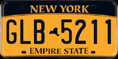 NY license plate GLB5211