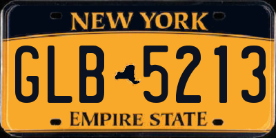 NY license plate GLB5213