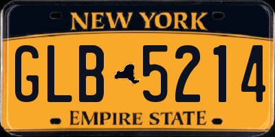 NY license plate GLB5214