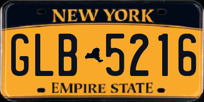 NY license plate GLB5216
