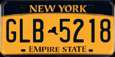 NY license plate GLB5218