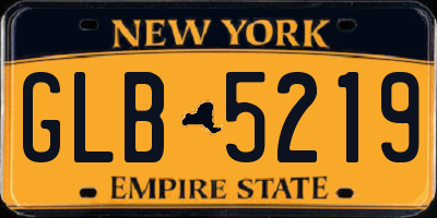 NY license plate GLB5219