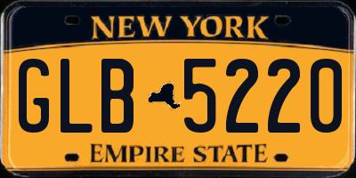 NY license plate GLB5220